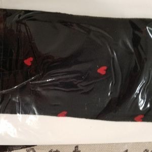 Size 5X/6X - Black Thigh Highs with Hearts